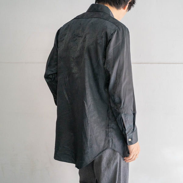 1980-90s black color chinese-design shirt