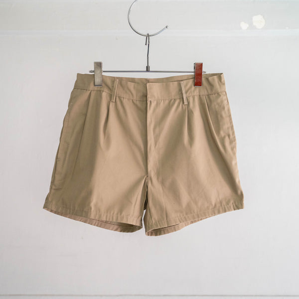 around 1980s Italian military two tuck shorts 'dead stock'　