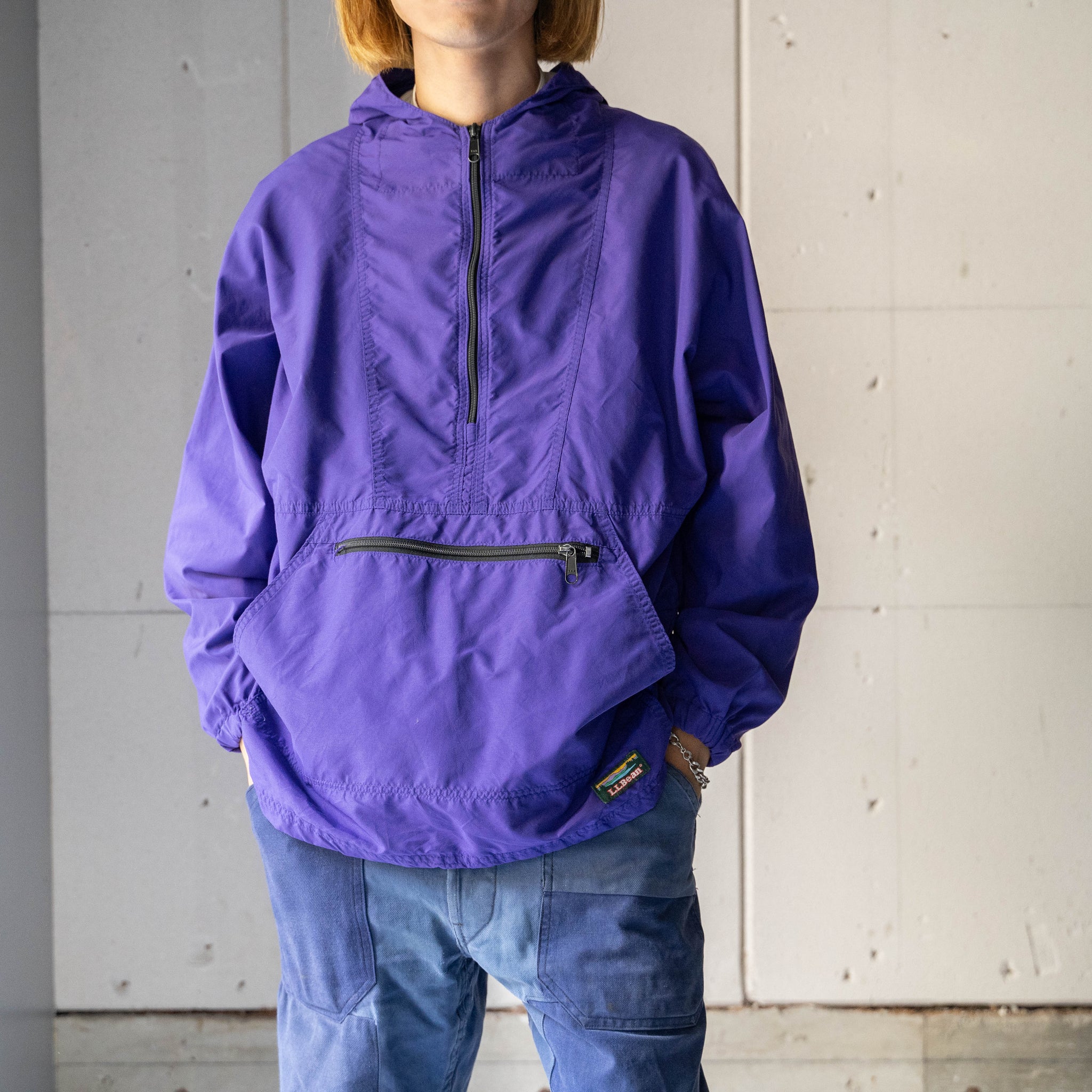 1970-1980s L.L.Bean purple color anorak parka 'made in USA 