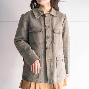 around 1940s France cotton pique hunting jacket 'good fade'