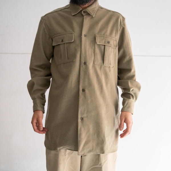 1960-70s Italian military wool gas protective shirt 'dead stock'-without epaulette-