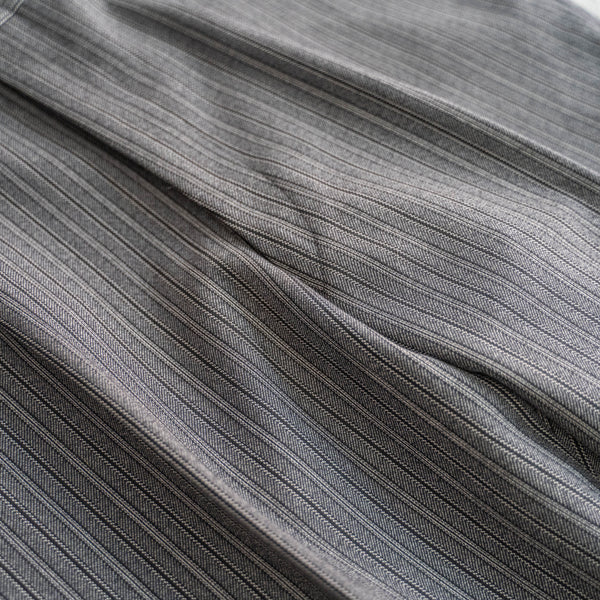 1990s Japan vintage black × gray stripe wool slacks