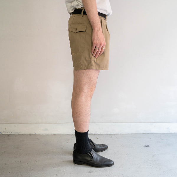 around 1980s Italian military two tuck shorts 'dead stock'　