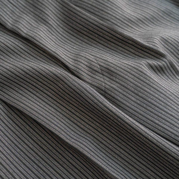 around1970s Japan vintage black × gray stripe wool slacks -with watch pocket-