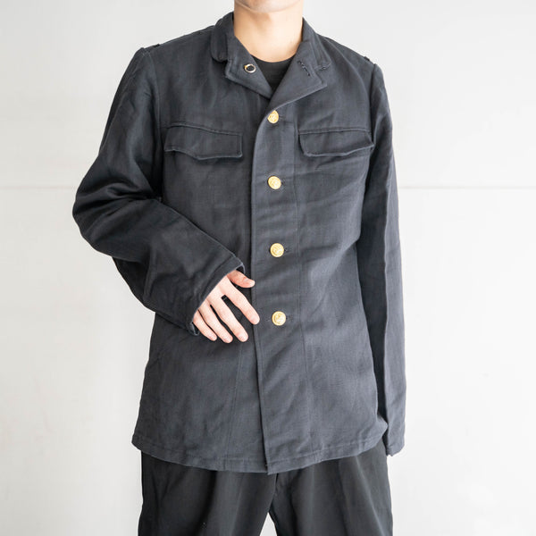 1940s German military gray HBT stand collar jacket 'dead stock'