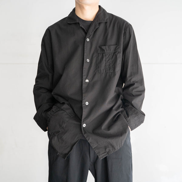 1990s pajama shirt -black dyed-