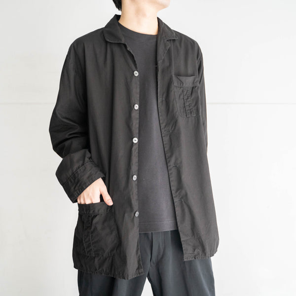 1990s pajama shirt -black dyed-