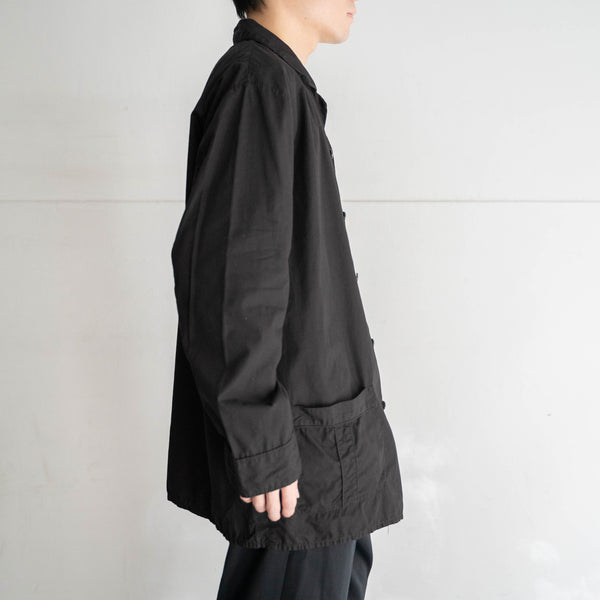 1990s pajama shirt -black dyed-