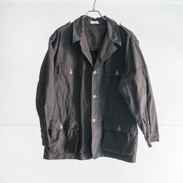 around 1970s French china hunting jacket 'dead stock' 'black dyed'