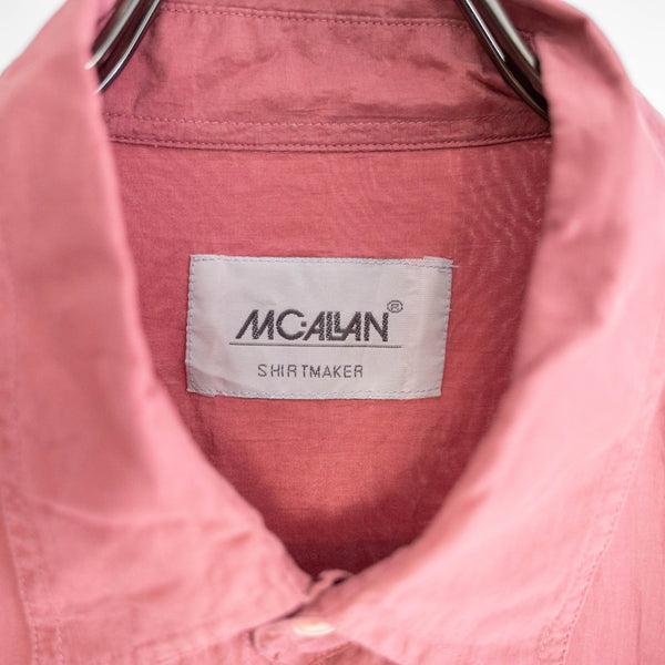 1990s salmon pink silk 100 shirt -with 2 pockets-