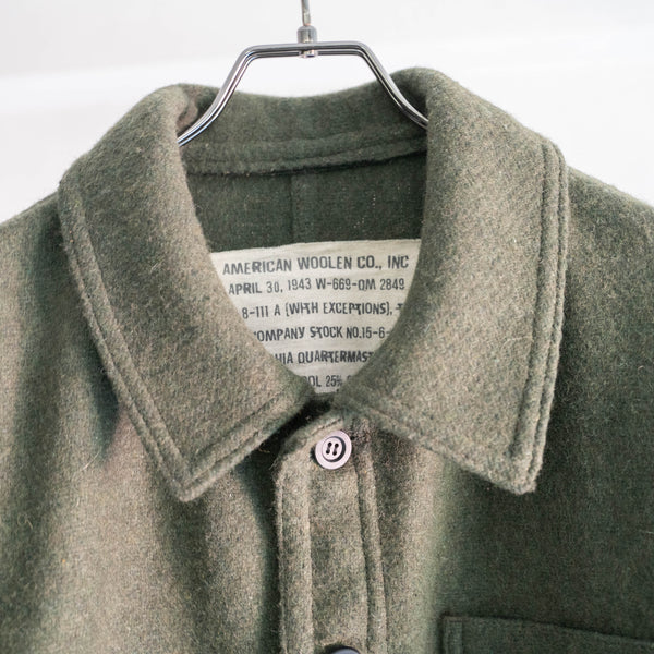 “VINTAGE REMAKE” 1940s US military wool blanket fabric work jacket