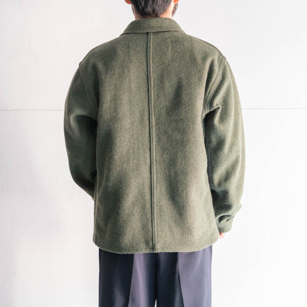 “VINTAGE REMAKE” 1940s US military wool blanket fabric work jacket