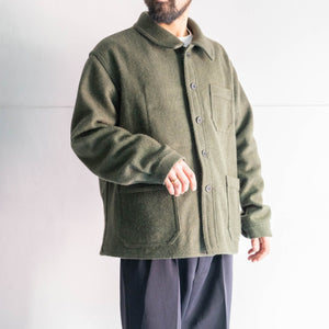 “VINTAGE REMAKE” 1940s US military wool blanket fabric work jacket