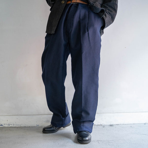 1970s Italy dark navy work pants 'dead stock'