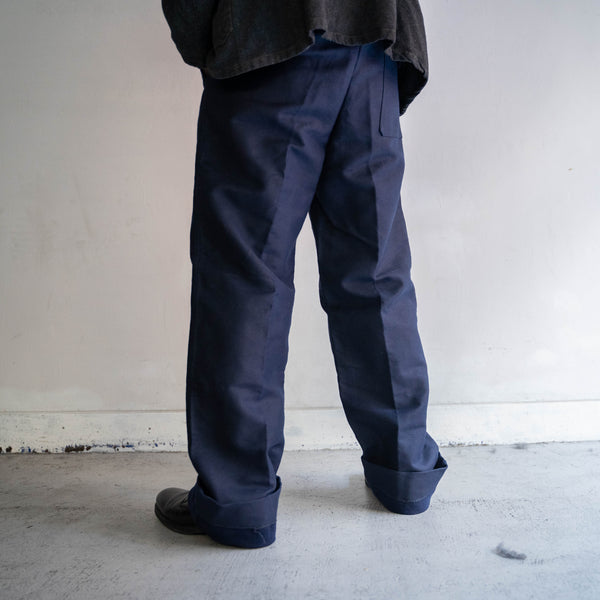 1970s Italy dark navy work pants 'dead stock'