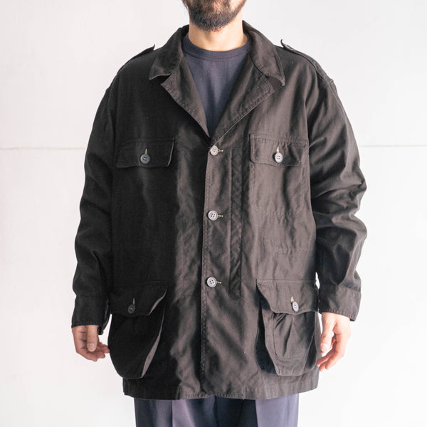 around 1970s French china hunting jacket 'dead stock' 'black dyed'