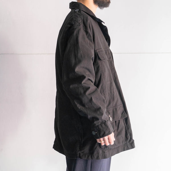 around 1970s French china hunting jacket 'dead stock' 'black dyed'