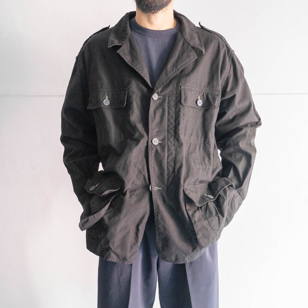 around 1970s French china hunting jacket 'dead stock' 'black dyed'