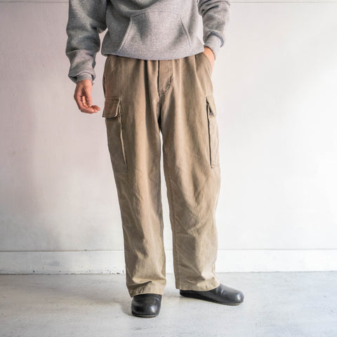 1990s German military beige color cargo pants -german moleskin-