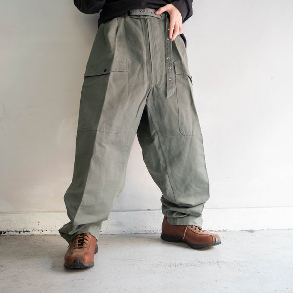 1960-70s Italian military helicopter crew pants -with belt- 'dead stock' -1