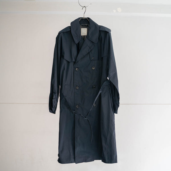 1970s Italian military navy nylon trench coat 'dead stock'