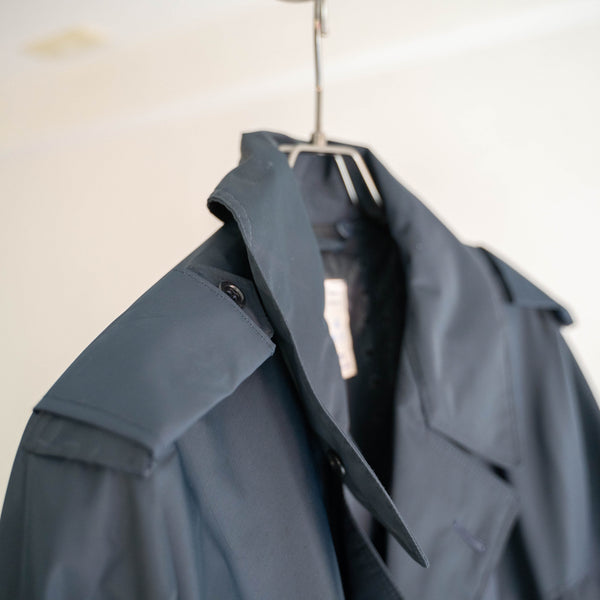 1970s Italian military navy nylon trench coat 'dead stock'