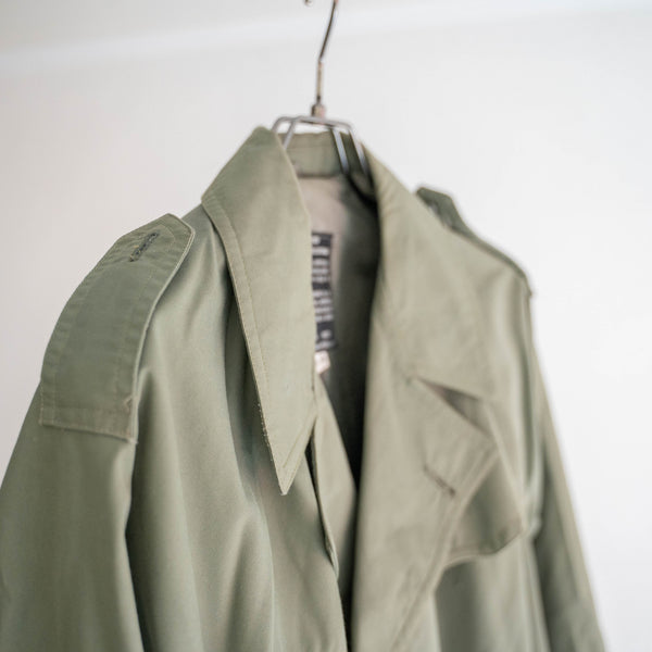 1970s Italian military green trench coat -1