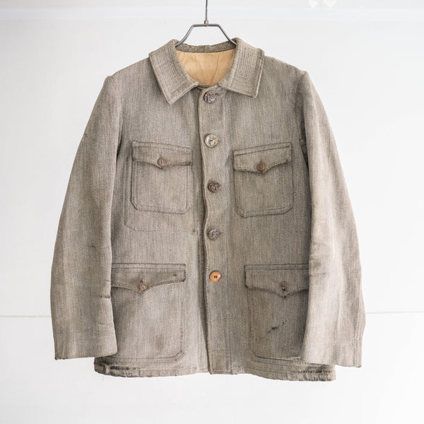 around 1940s France cotton pique hunting jacket 'good fade'