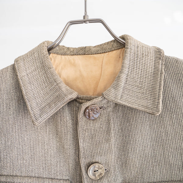 around 1940s France cotton pique hunting jacket 'good fade'