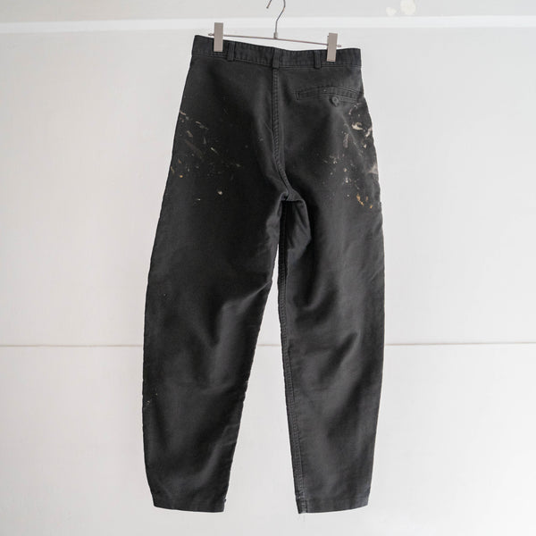 around 1970s France black moleskin work pants 'paint'