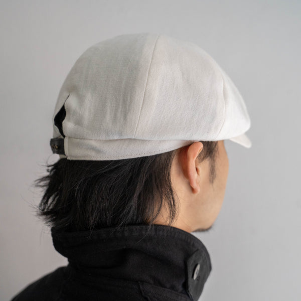 'antique remake' 8 panel casquette -with adjuster- 'cotton linen fabric'