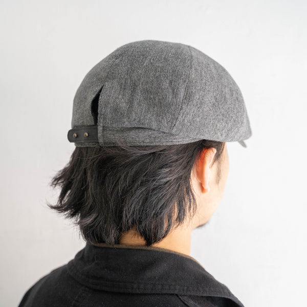 'French vintage remake' 8 panel casquette -with adjuster- 'chambray'