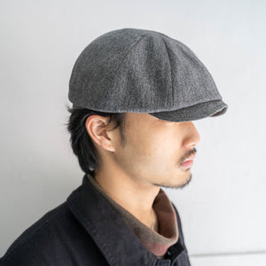 'French vintage remake' 8 panel casquette -with adjuster- 'chambray'