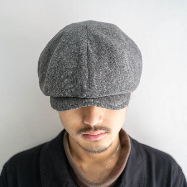 'French vintage remake' 8 panel casquette -with adjuster- 'chambray'