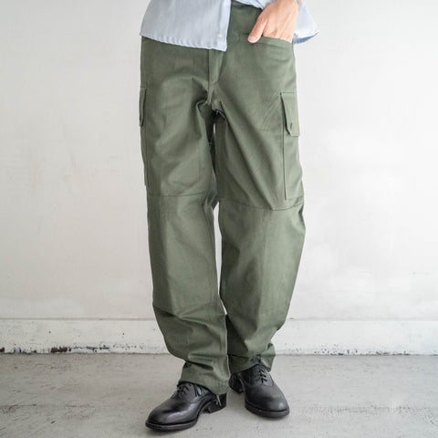 around 1980s French military cargo pants -strange front pocket- 'dead stock'