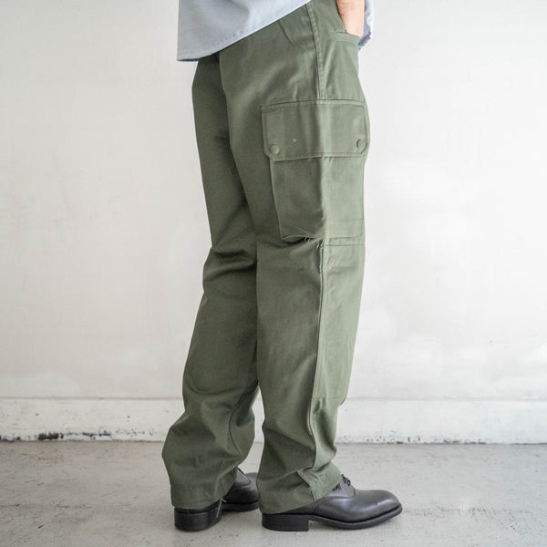 around 1980s French military cargo pants -strange front pocket- 'dead stock'