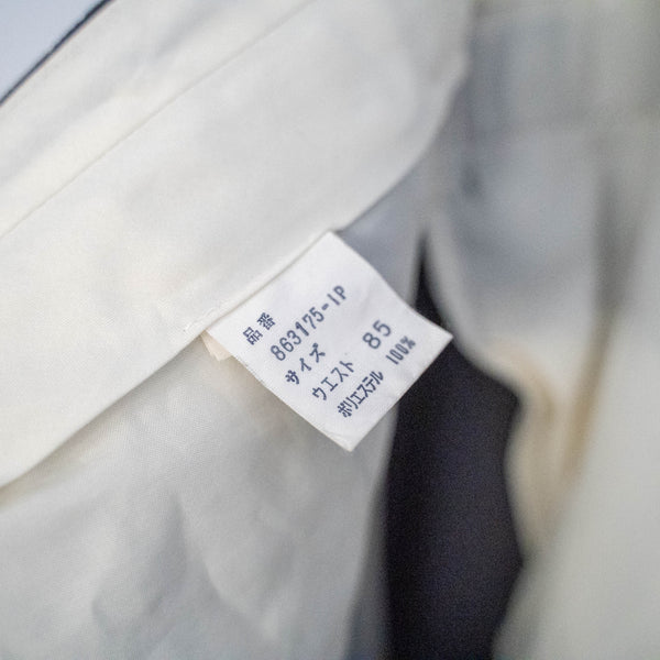 around 1980s Japan vintage black poly 100 weavy pants