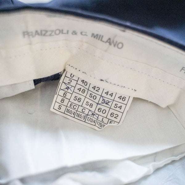 around 1990s Italy navy color one tuck summer wool slacks