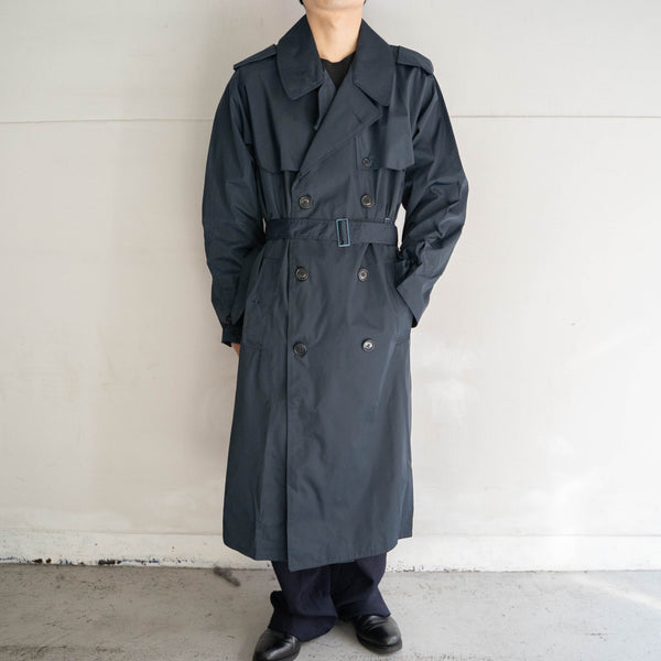 1970s Italian military navy nylon trench coat 'dead stock'