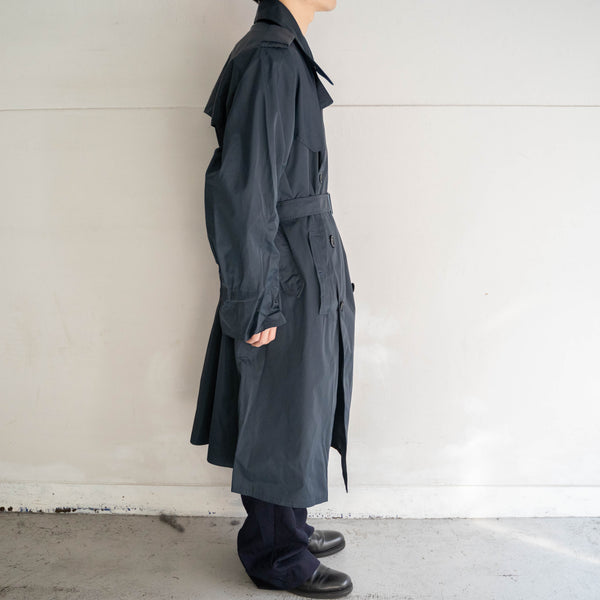 1970s Italian military navy nylon trench coat 'dead stock'