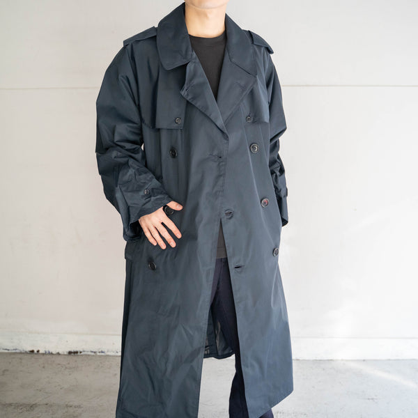 1970s Italian military navy nylon trench coat 'dead stock'