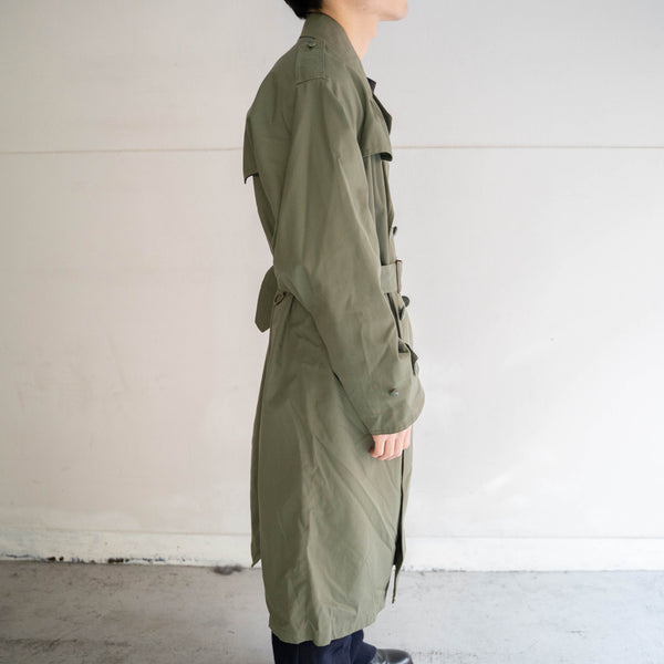 1970s Italian military green trench coat -1