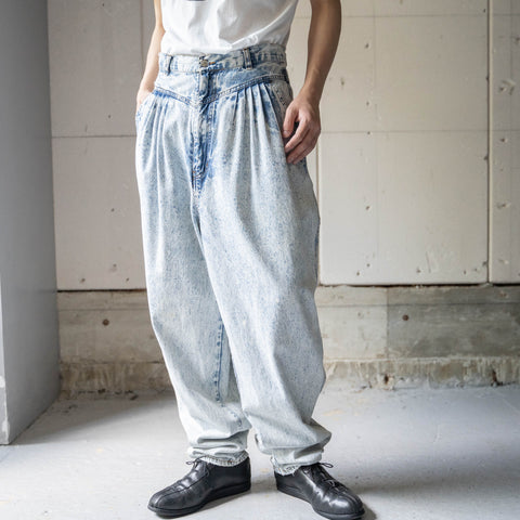 around1990s chemical wash 5 tuck tapered pants