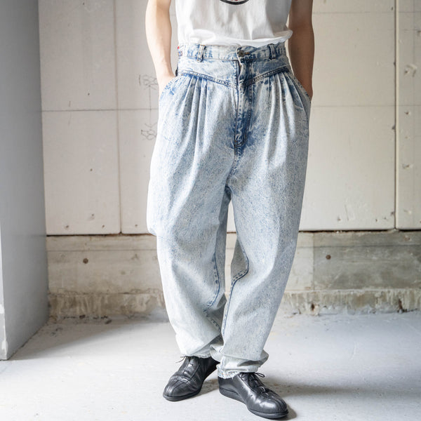 around1990s chemical wash 5 tuck tapered pants