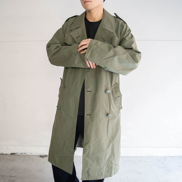 1970s Italian military green trench coat -1