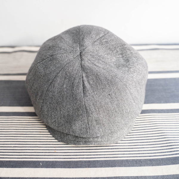 'French vintage remake' 8 panel casquette -with adjuster- 'chambray'