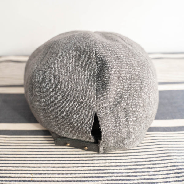 'French vintage remake' 8 panel casquette -with adjuster- 'chambray'