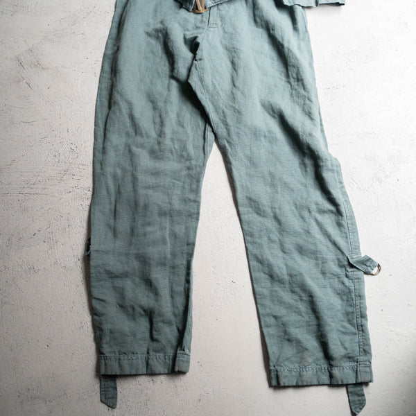 around 1980s Italian military linen mechanic all-in-one　