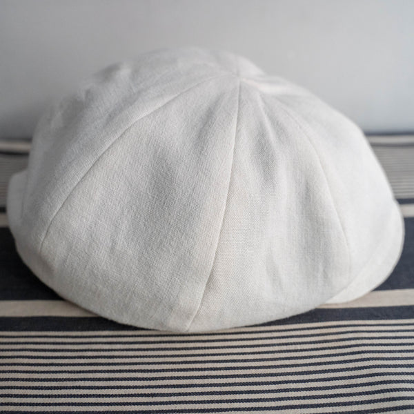 'antique remake' 8 panel casquette -with adjuster- 'cotton linen fabric'