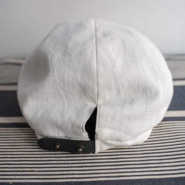 'antique remake' 8 panel casquette -with adjuster- 'cotton linen fabric'